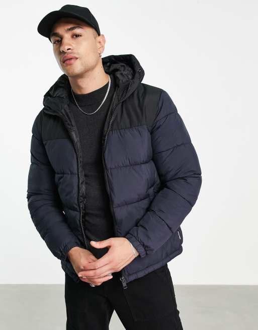 Navy hooded hotsell puffer jacket