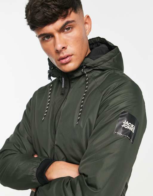 Jack & Jones Originals - Jack met capuchon en rits in kaki , 3 van 4