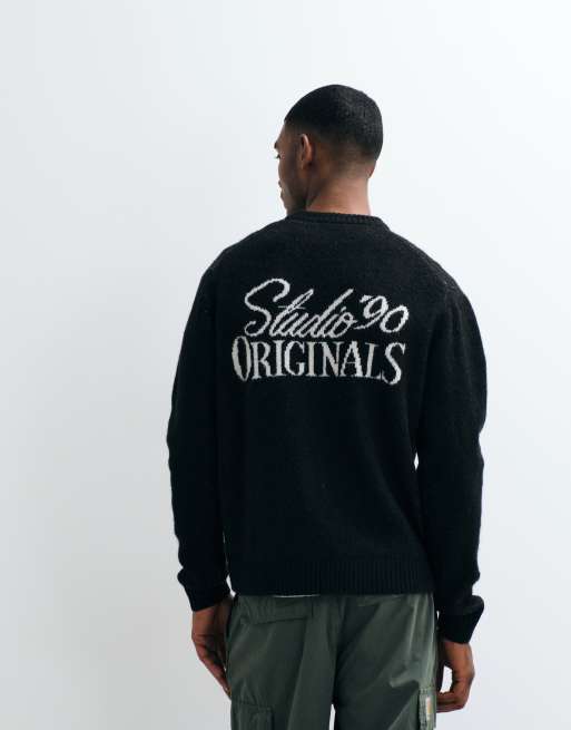 Jack & Jones Originals Jacquard-Strickpullover in Schwarz, 3 von 5