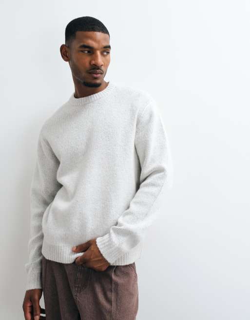 Jack & Jones Originals jacquard trui in lichtgrijs, 4 van 5