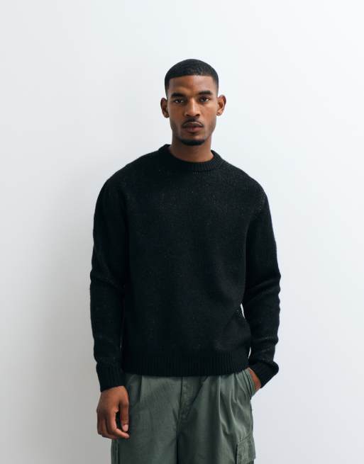 Jack & Jones Originals jacquardstrikket trøje i sort, 2 af 5