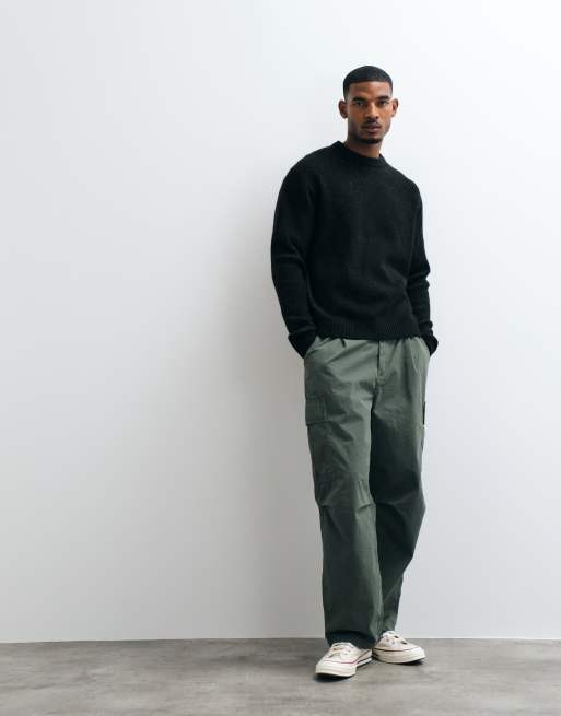 Jack & Jones Originals jacquardstrikket trøje i sort, 4 af 5