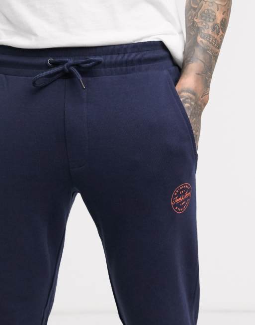 Jack & Jones Originals – Jogginghose mit Logo-Aufnäher in Marine, 3 von 4