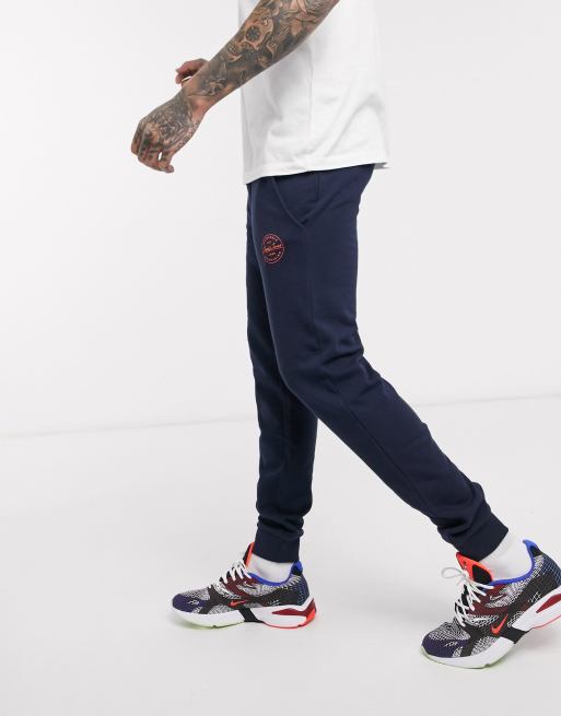 Jack & Jones Originals – Jogginghose mit Logo-Aufnäher in Marine, 4 von 4