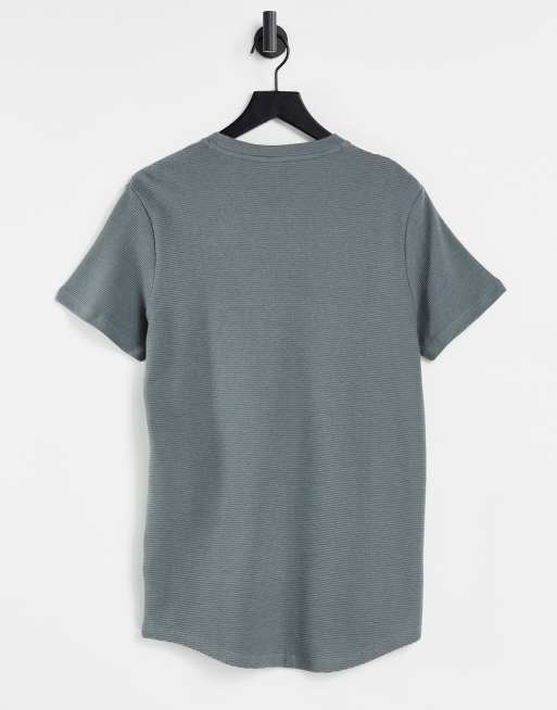 Jack & Jones – Originals – Khakifärgad t-shirt med textur, del av set, 2 av 4
