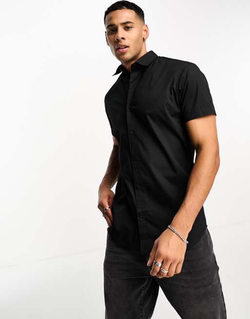 Jack & Jones Originals - Kortærmet elegante skjorte i sort 