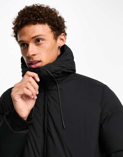 Black Hooded Jacket For Men - JACK&JONES