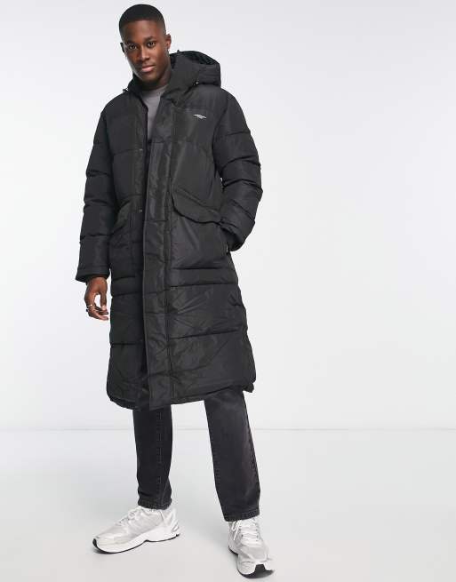 Jack & Jones Originals puffer jacket with hood in black