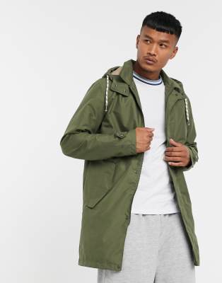 Jack Jones Originals Longline Parka Jacket In Khaki green ModeSens