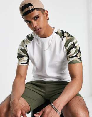 Longline camo t shirt best sale