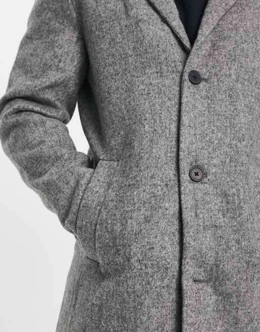 Jack & Jones Originals – Mantel in hellgrauer Wolloptik , 4 von 4