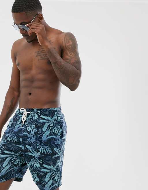 Jack & Jones – Originals – Marinblått set med palmmönster, 3 av 3