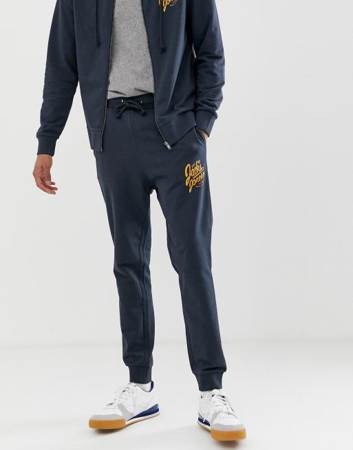 Jack & Jones – Originals – Marinblått set med sweatshirt och joggingbyxor, 3 av 3