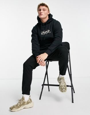Jack & Jones Originals ORG oversized cropped hoodie in black - ASOS Price Checker