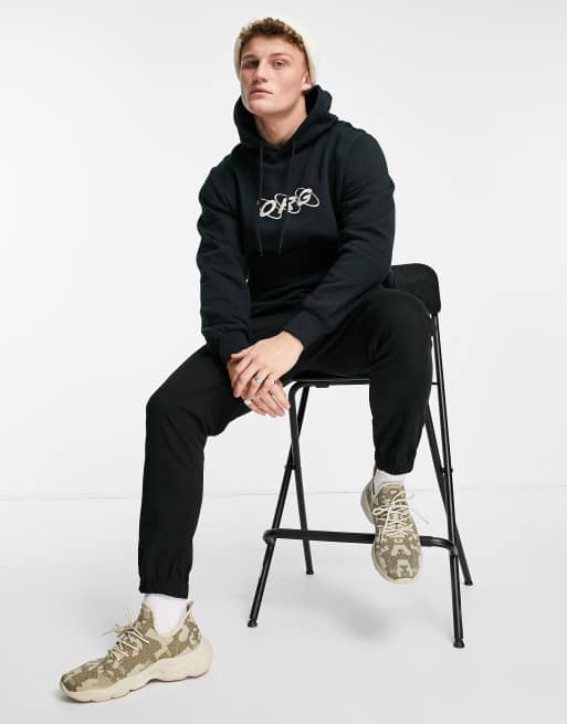 Jack & Jones Originals - ORG - Oversized og cropped sort hættetrøje