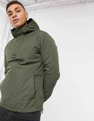 converse mens pocket zip detail hoodie forest green