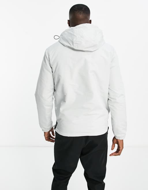 Jack & Jones Originals overhead windbreaker in light grey | ASOS