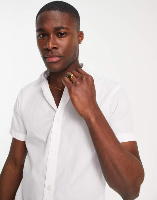 Jack & Jones Originals - Overhemd met korte mouwen van stretchkatoen in wit, 2 van 4