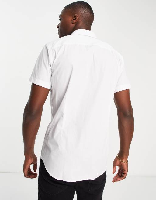 Jack & Jones Originals - Overhemd met korte mouwen van stretchkatoen in wit, 3 van 4
