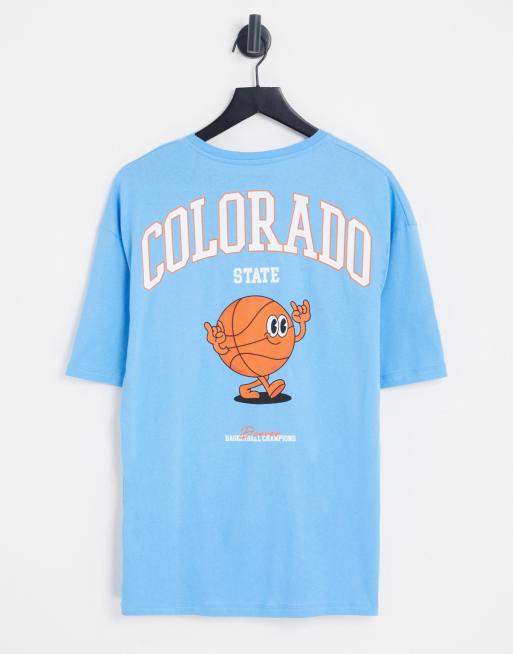 Jack & Jones Originals – Oversize-T-Shirt in Blau mit „Colorado“-Print