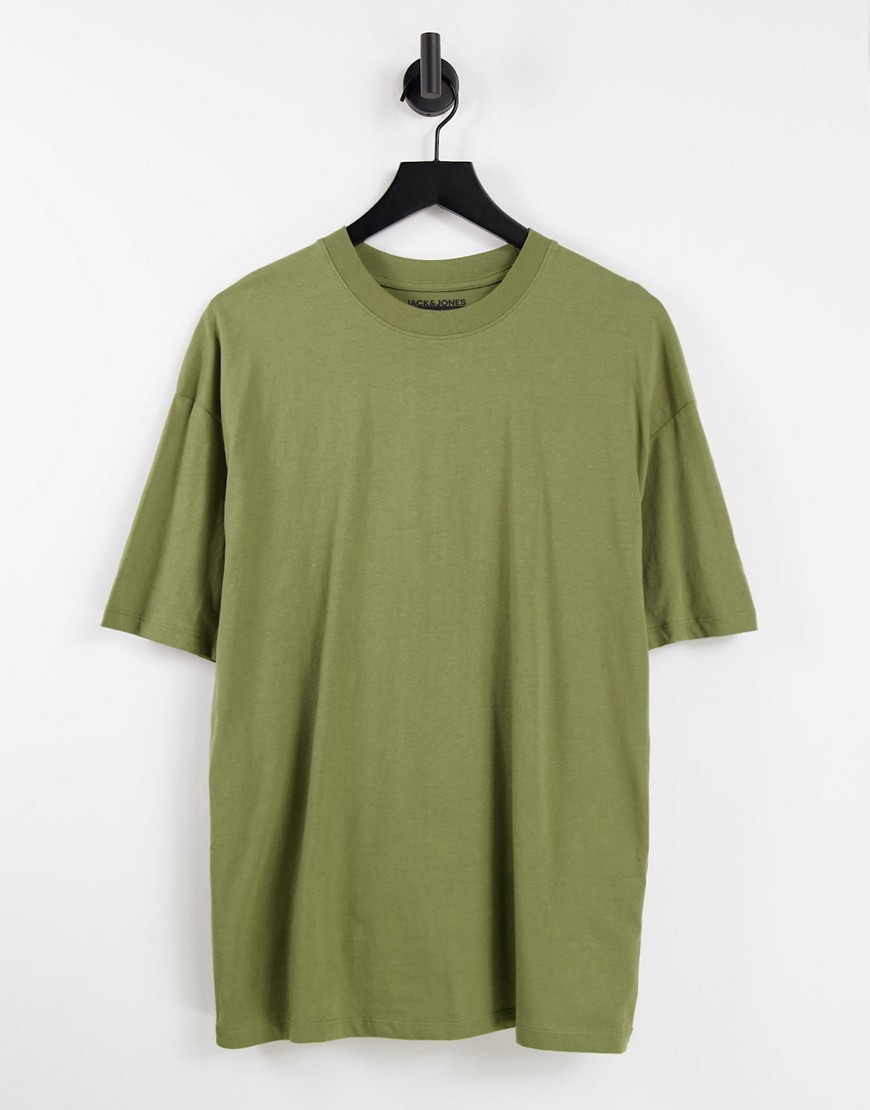 Jack & Jones Originals oversize t-shirt in khaki-Green