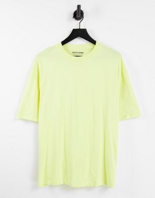 Jack & Jones Originals oversize t-shirt in neon yellow