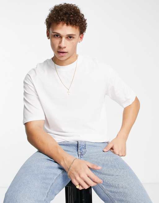 Asos mens white t shirt clearance