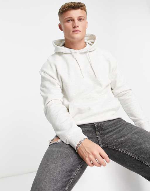 Jack & Jones Originals oversized hoodie in white melange | ASOS