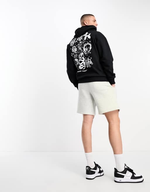 Jack & Jones Originals oversized hoodie with chaos back print in black, 2 of 4