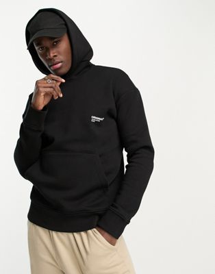 Jack & Jones Originals oversized hoodie with originals logo back print in black