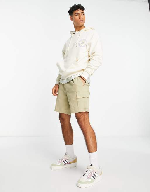 Jack & Jones Originals oversized sweat with good times back print in beige, 4 of 4