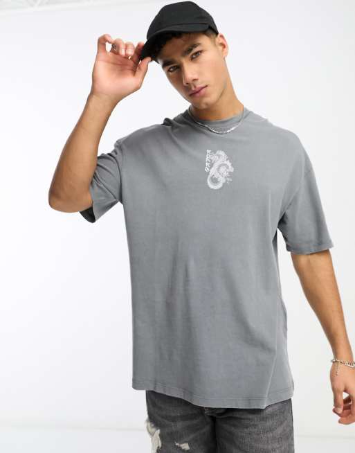 Jack and jones hot sale grey t shirt