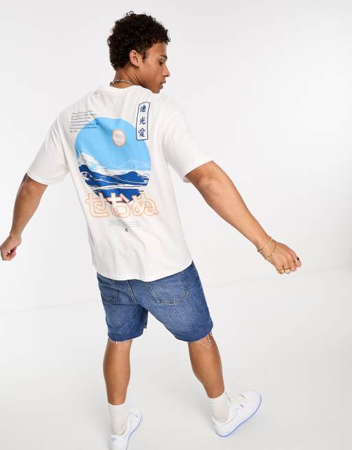 Jack & Jones Originals oversized t-shirt with Japanese