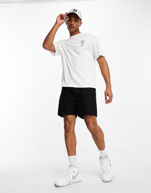Jack & Jones Originals oversized t-shirt with pizza back print in white, 4 of 4