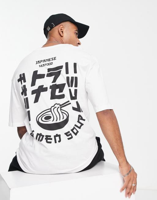 Jack & Jones Originals oversized with Ramen print in white | ASOS