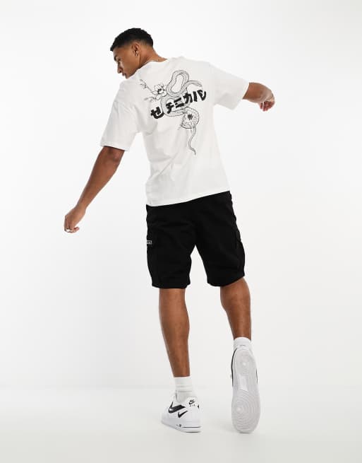 Jack & Jones Originals oversized T-shirt with snake back print in