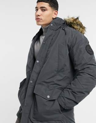 mens parka with detachable hood