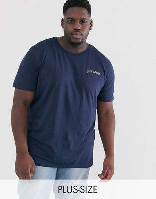 Jack & Jones Originals Plus – T-shirt med logga-Marinblå