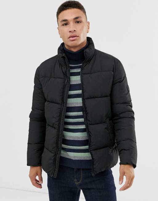 Jack and jones sales black puffer jacket