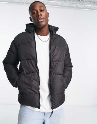 Jack & jones originals puffer jacket store in black