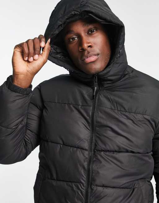 Jack & jones store hooded puffer jacket