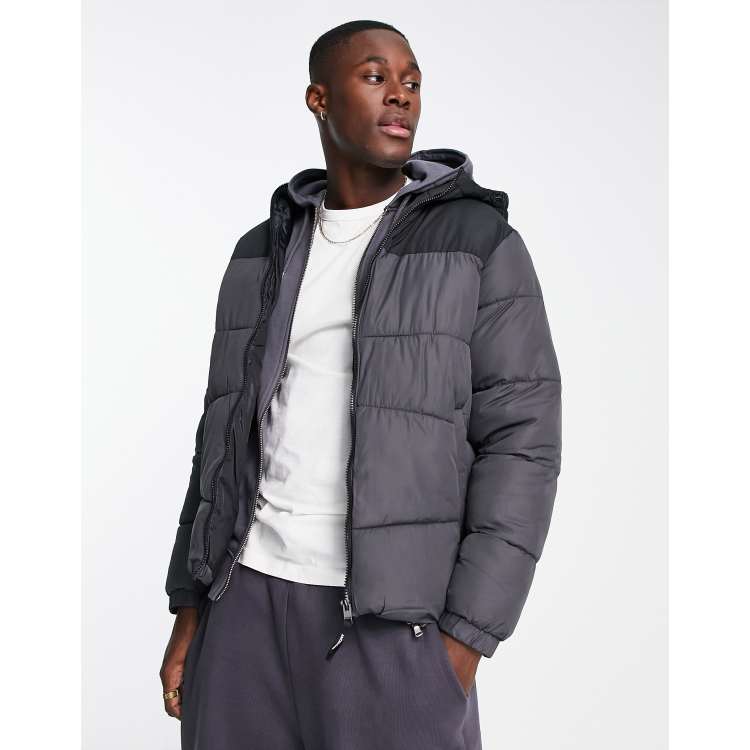 Dark gray puffer jacket clearance