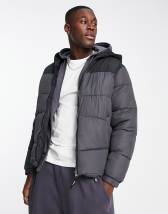 Jack & Jones Originals puffer jacket in black | ASOS