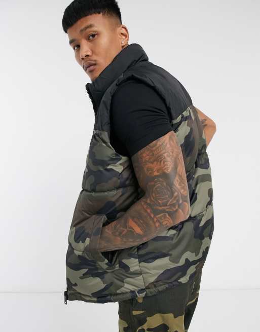Camo bubble vest cheap