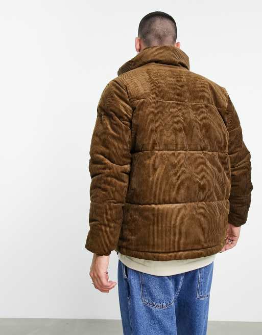 Jack & Jones – Originals – Pufferjacke aus Cord in Braun, 3 von 4