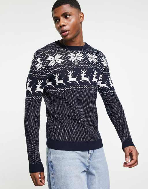 Pull de noel best sale homme jack and jones