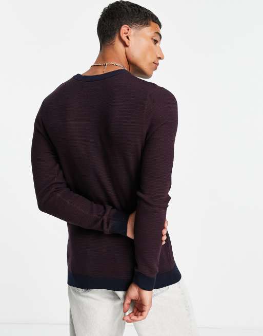 Jack & Jones Originals - Rød og marineblå trøje med smalle striber, 3 af 4