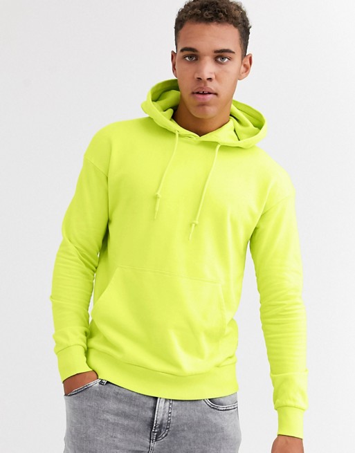 Jack & Jones Originals relaxed fit hoodie in neon yellow