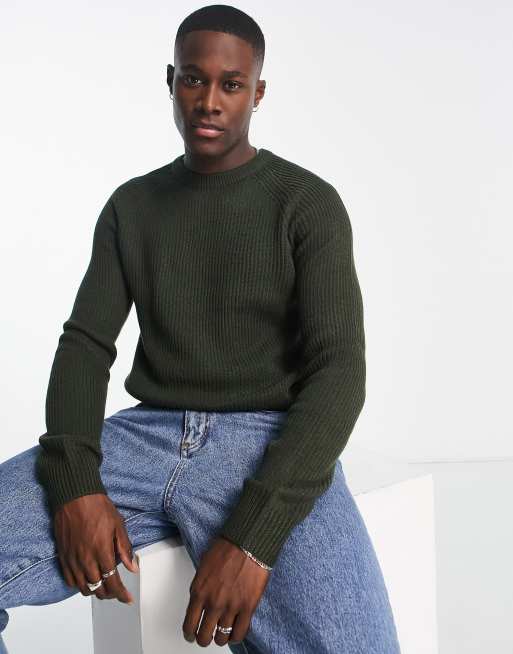 Khaki 2025 ribbed jumper