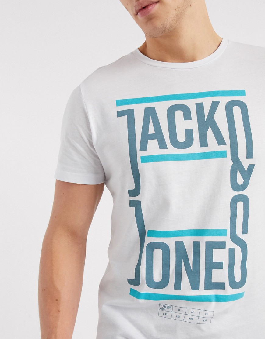 Jack & Jones Originals script t-shirt-Black